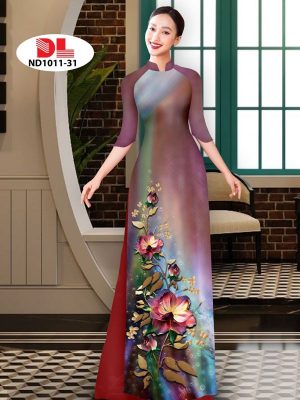 Vải Áo Dài Hoa In 3D AD ND1011 18